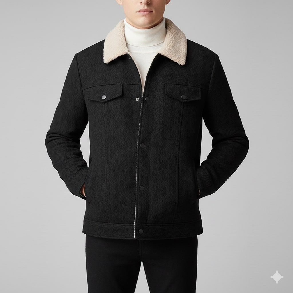 Carrington Men's Textured Wool Blend Jacket with Insulated Lining