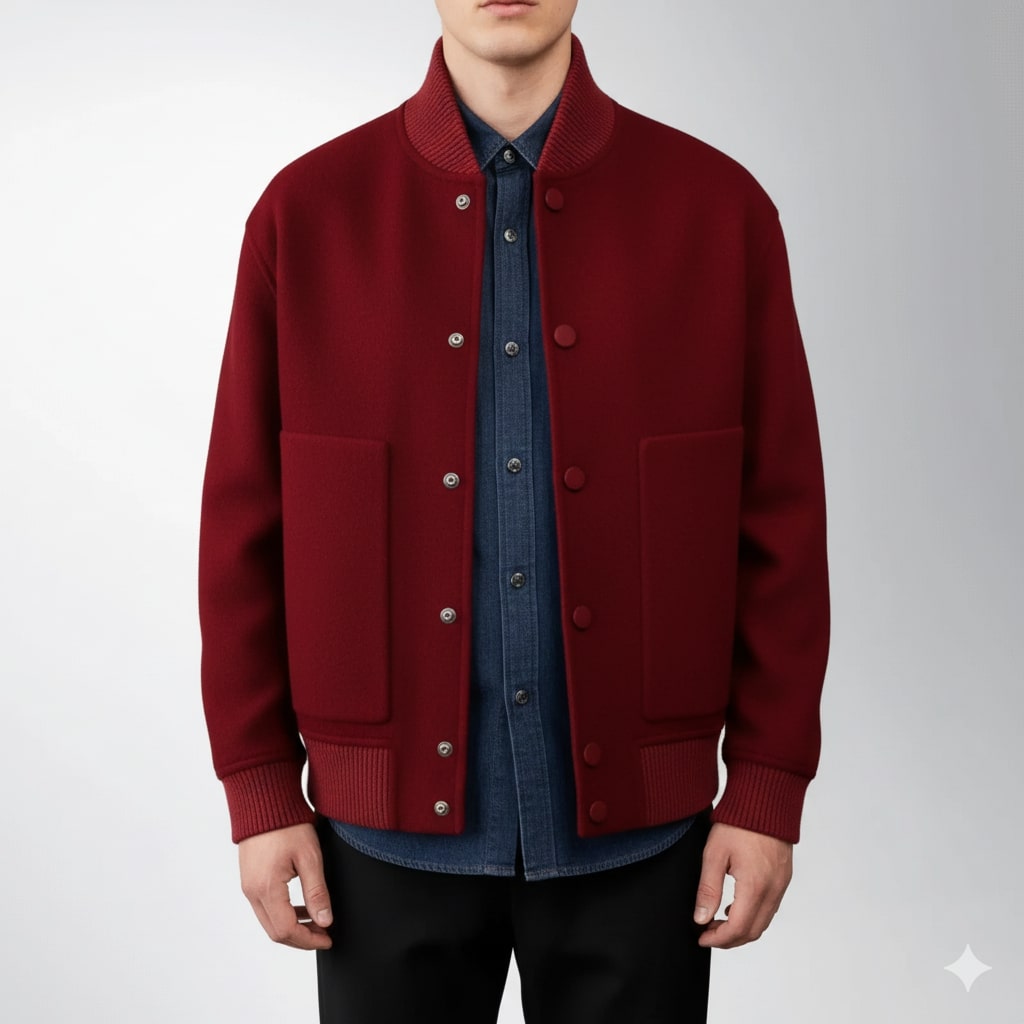 Dorian Men's Wool Jacket – Sleek Lightweight Jacket with a Sharp Minimal Design