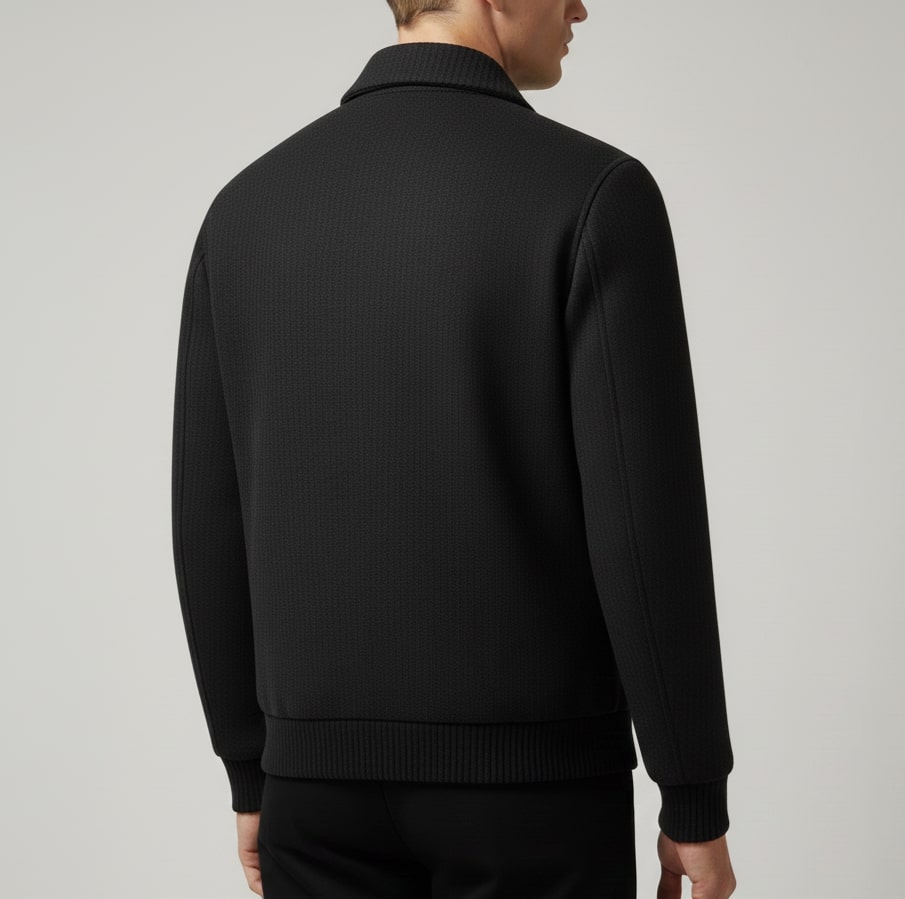 Domenico Men's Textured Weatherproof Fleece Jacket