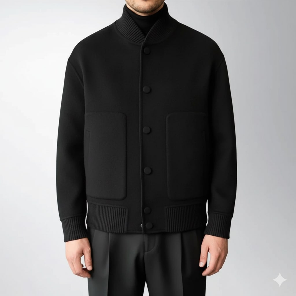 Dorian Men's Wool Jacket – Sleek Lightweight Jacket with a Sharp Minimal Design