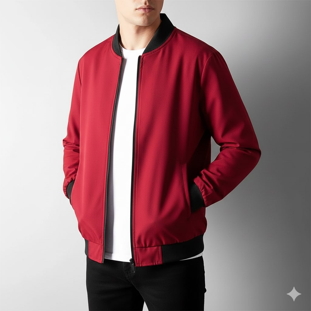 Harriet Men's Lightweight Softshell Bomber Jacket – Wind-Resistant