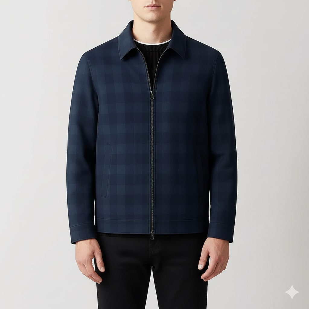 Baltasar Men's Checkered Blazer – Premium Tailored Jacket for Layering