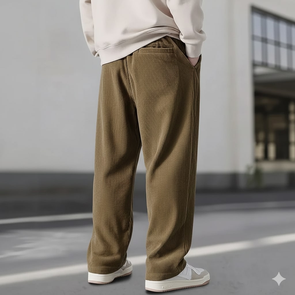 Caleb Men's Corduroy Joggers – Soft Stretch Fabric with Deep Secure Pockets