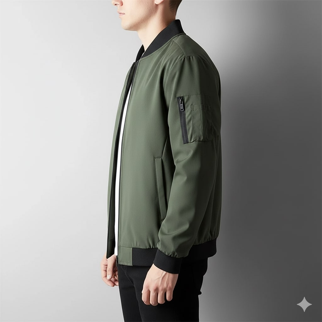 Harriet Men's Lightweight Softshell Bomber Jacket – Wind-Resistant