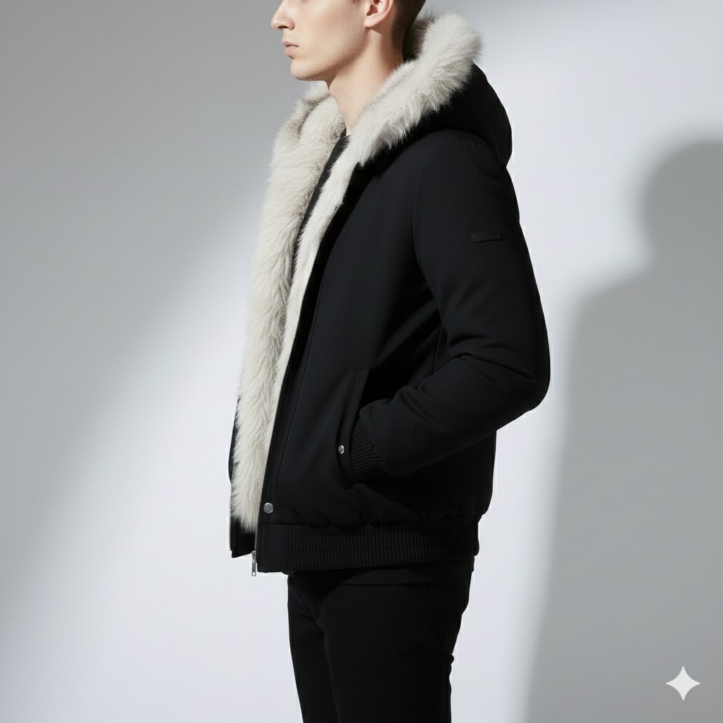 Bradley Men's Quilted Winter Hoodie – Plush-Lined Hooded Jacket