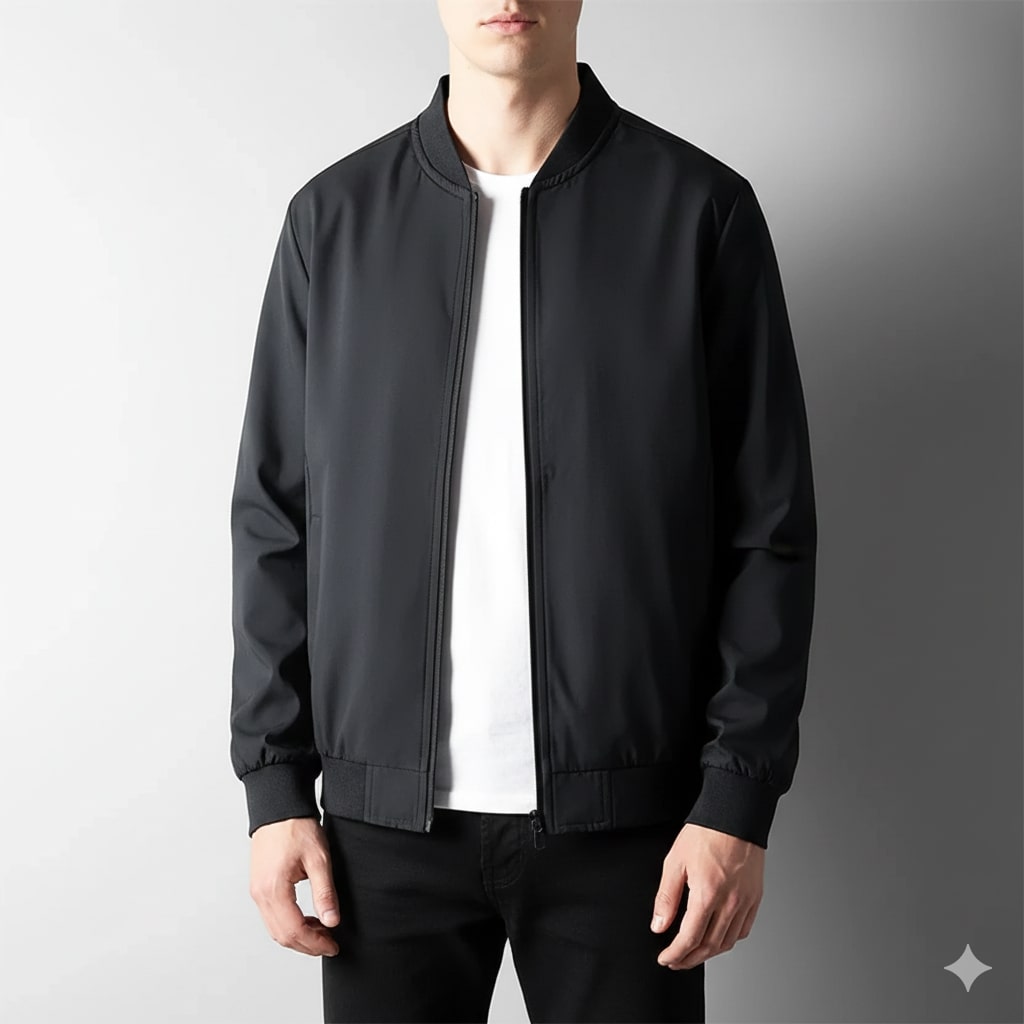 Harriet Men's Lightweight Softshell Bomber Jacket – Wind-Resistant