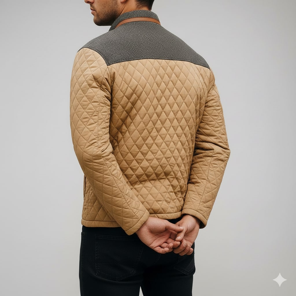 Adriano Men's Lightweight Quilted Puffer Zip-Up Jacket