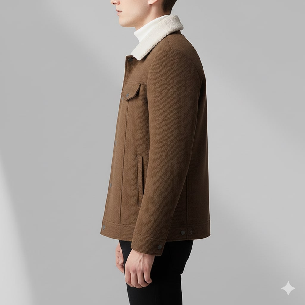 Carrington Men's Textured Wool Blend Jacket with Insulated Lining