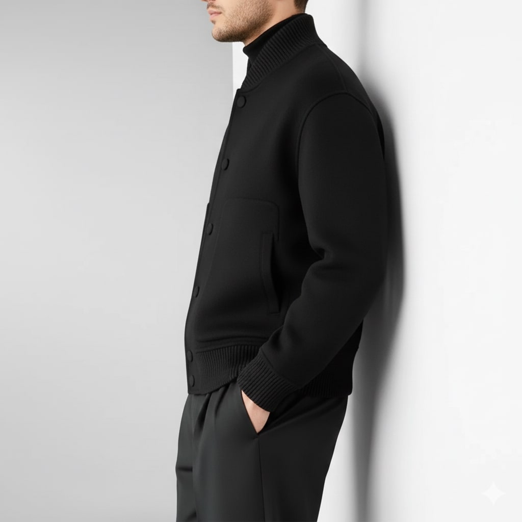 Dorian Men's Wool Jacket – Sleek Lightweight Jacket with a Sharp Minimal Design