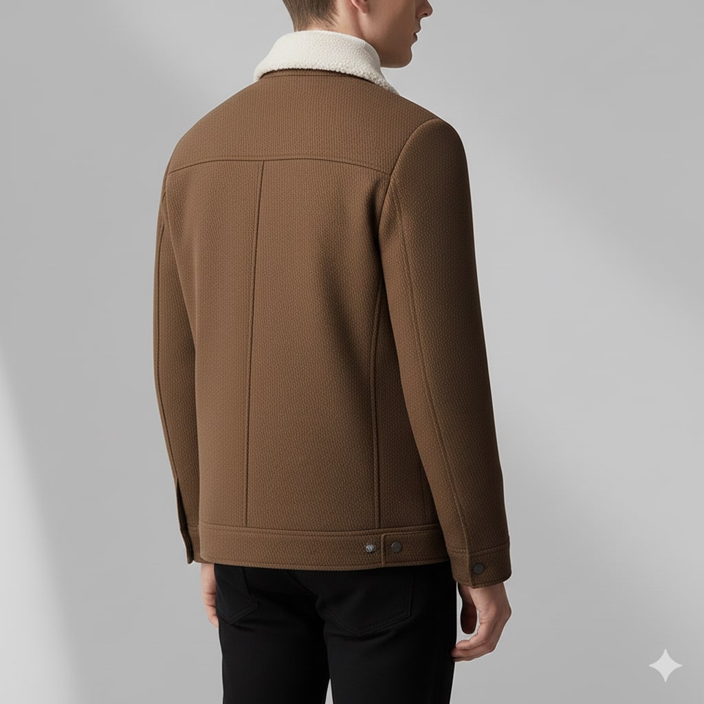 Carrington Men's Textured Wool Blend Jacket with Insulated Lining