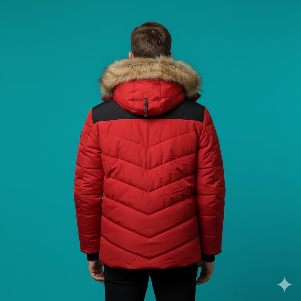 Harlan Men's Winter Coat – Hooded Jacket with Thick Fleece Lining and Cotton Shell