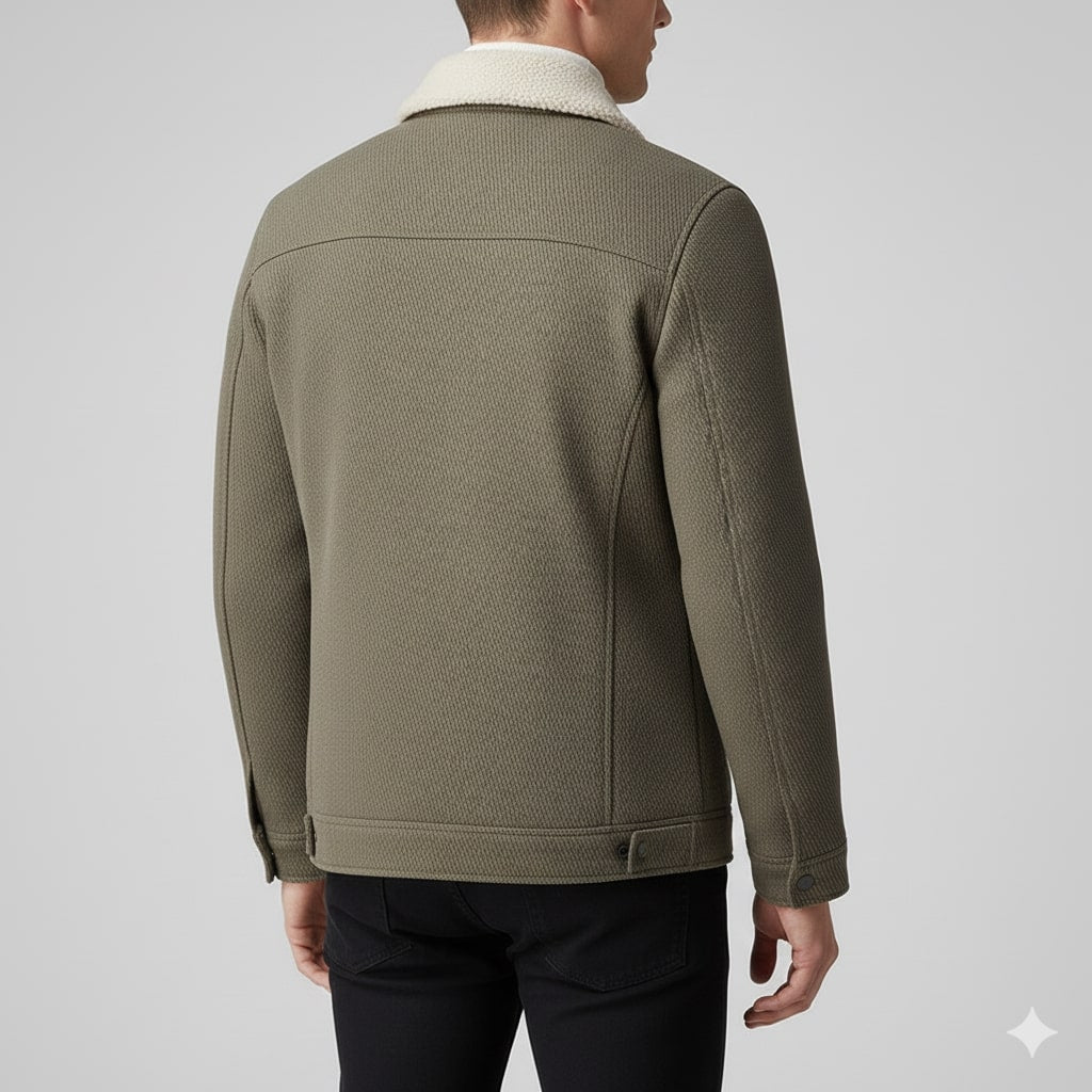 Carrington Men's Textured Wool Blend Jacket with Insulated Lining