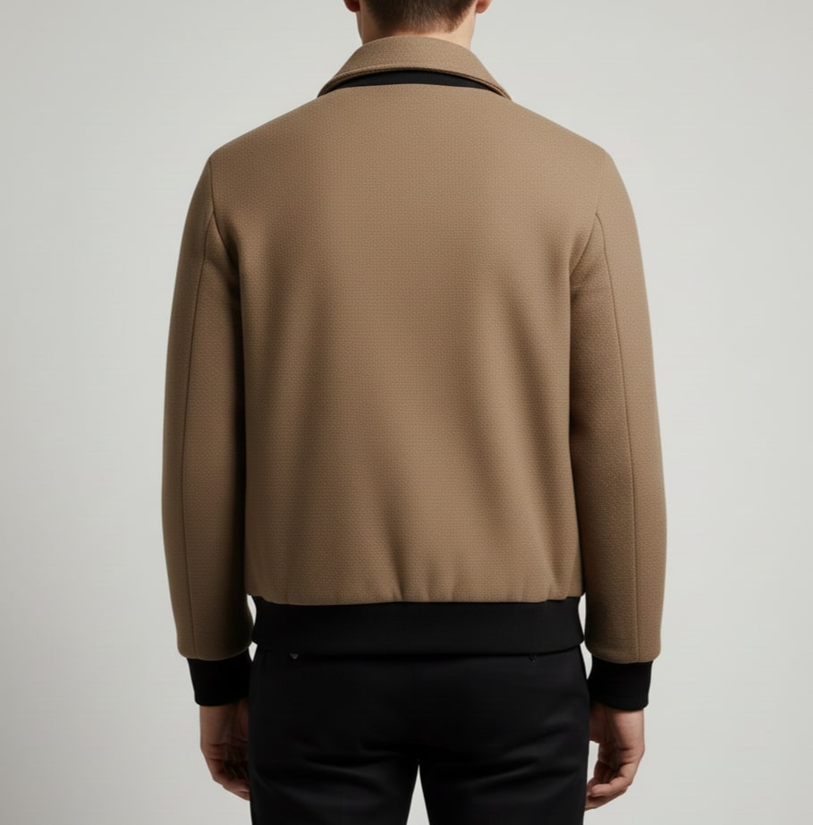 Domenico Men's Textured Weatherproof Fleece Jacket