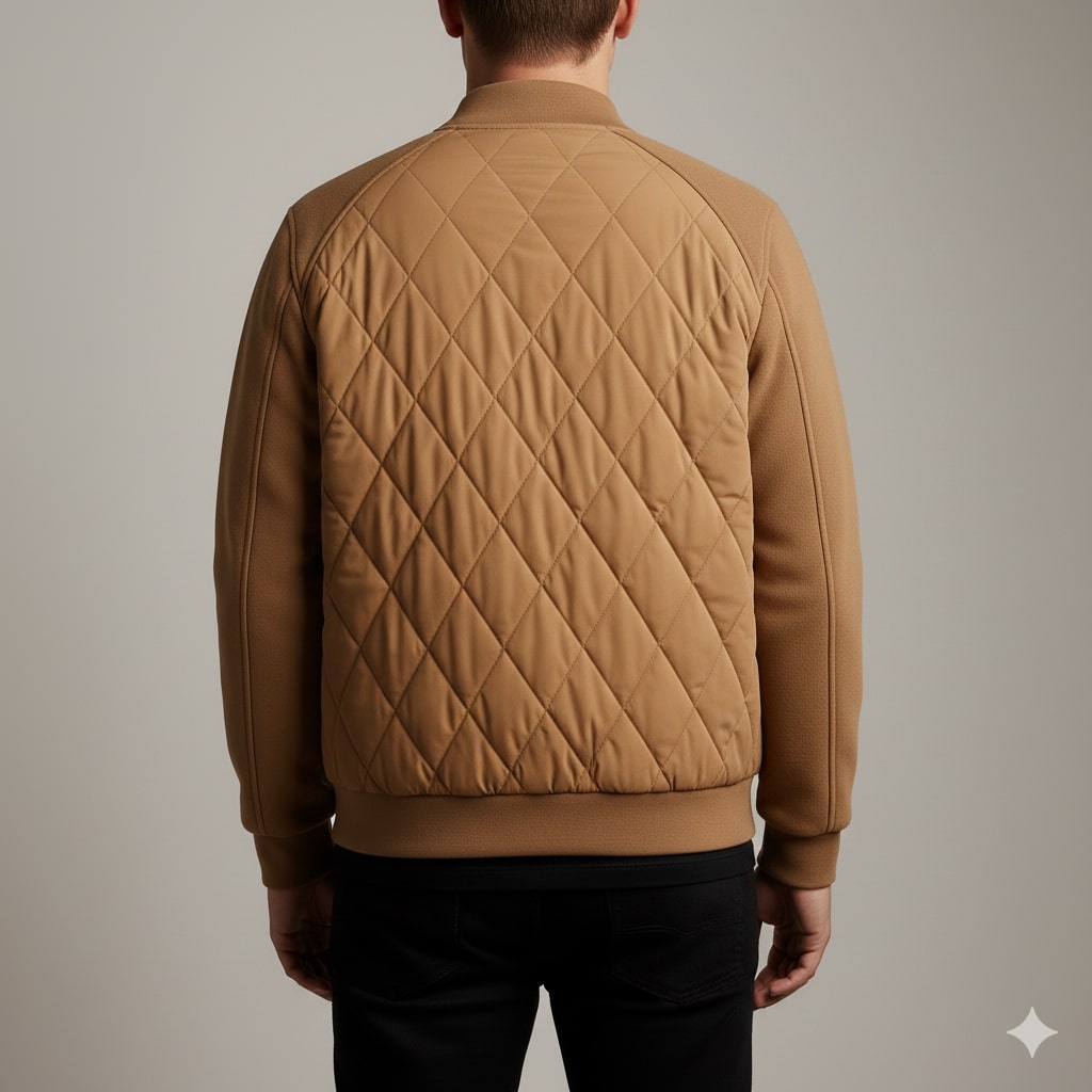 Harrison Men's Insulated Quilted Jacket – Diamond Stitch Cotton Snap Jacket