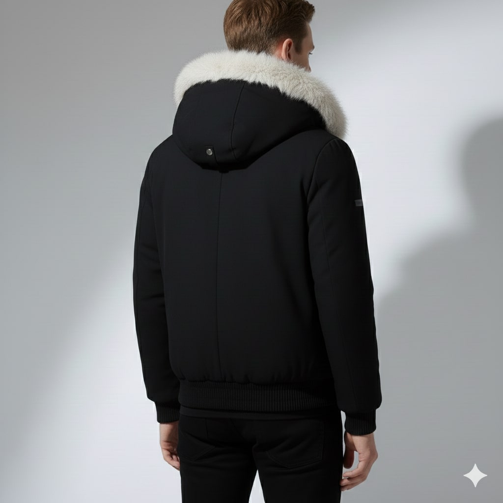Bradley Men's Quilted Winter Hoodie – Plush-Lined Hooded Jacket