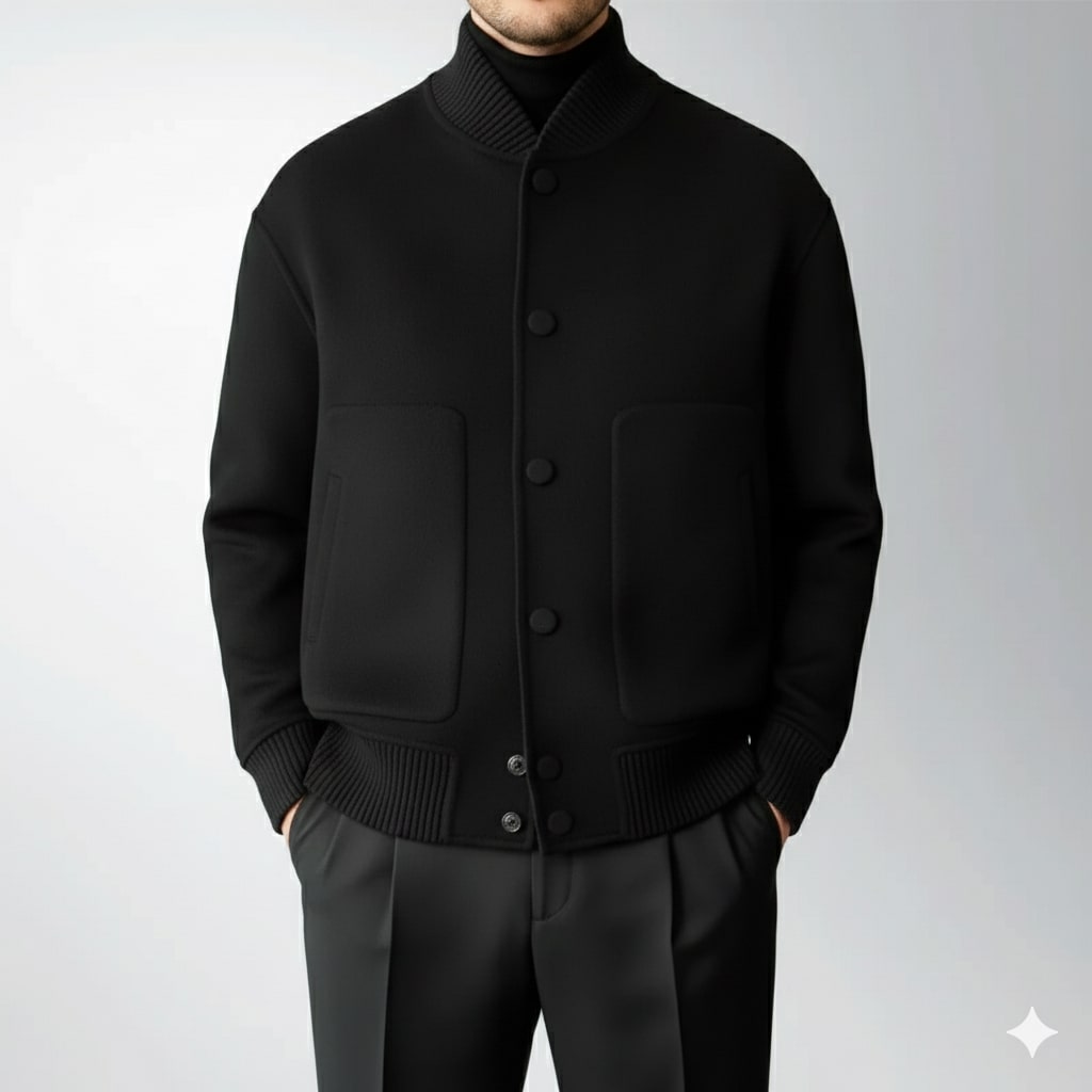 Dorian Men's Wool Jacket – Sleek Lightweight Jacket with a Sharp Minimal Design