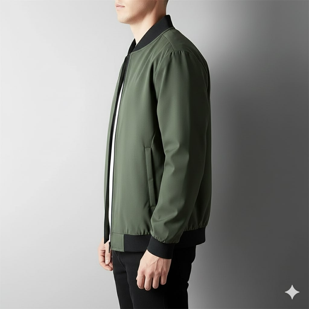 Harriet Men's Lightweight Softshell Bomber Jacket – Wind-Resistant