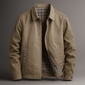 Clarence Men's Cotton Jacket – Tailored Outerwear with Plaid Lining