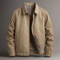 Clarence Men's Cotton Jacket – Tailored Outerwear with Plaid Lining