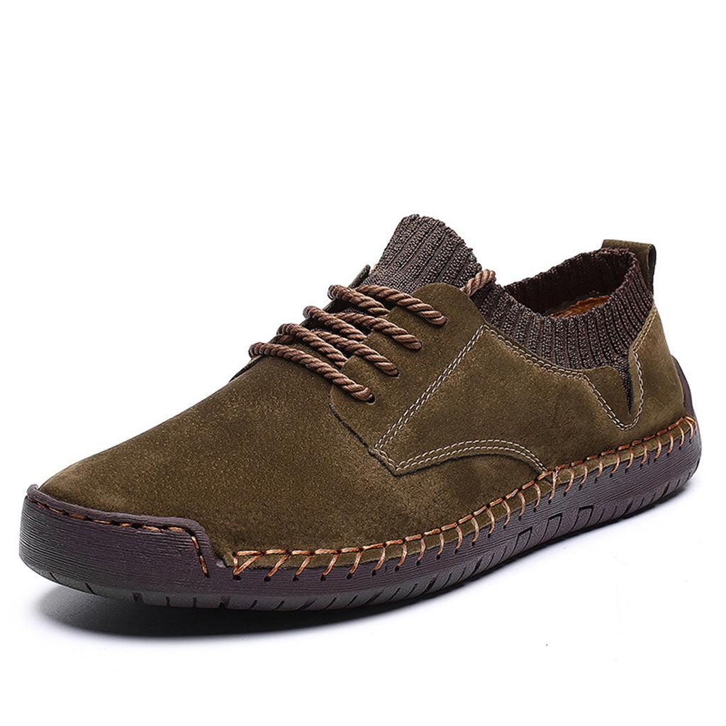 Hudson Men's Handmade Suede Sneakers with Rope Laces – Casual Footwear