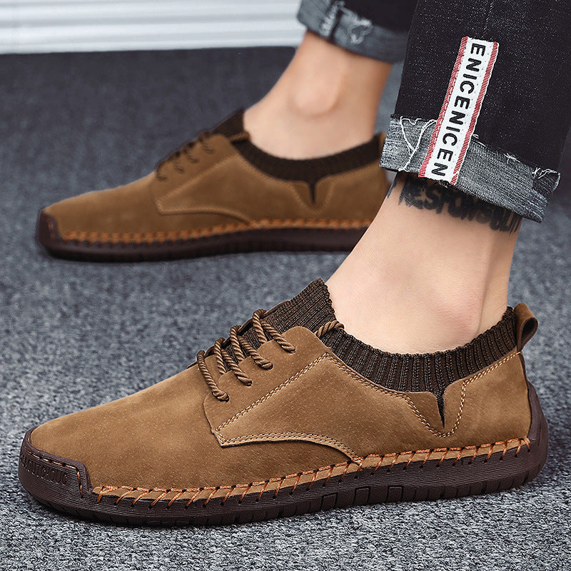 Hudson Men's Handmade Suede Sneakers with Rope Laces – Casual Footwear