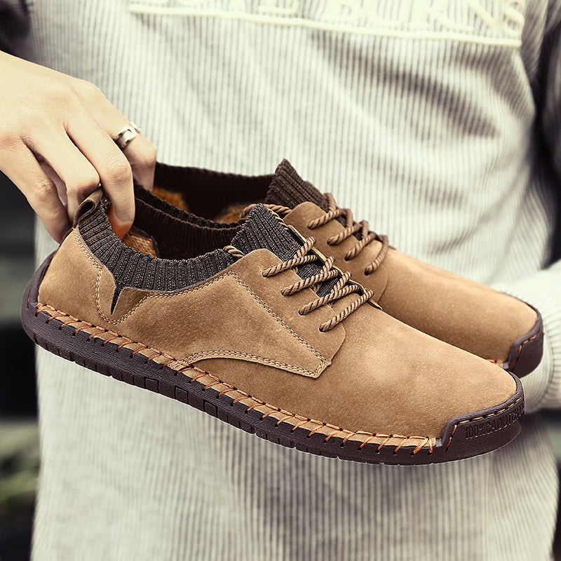Hudson Men's Handmade Suede Sneakers with Rope Laces – Casual Footwear