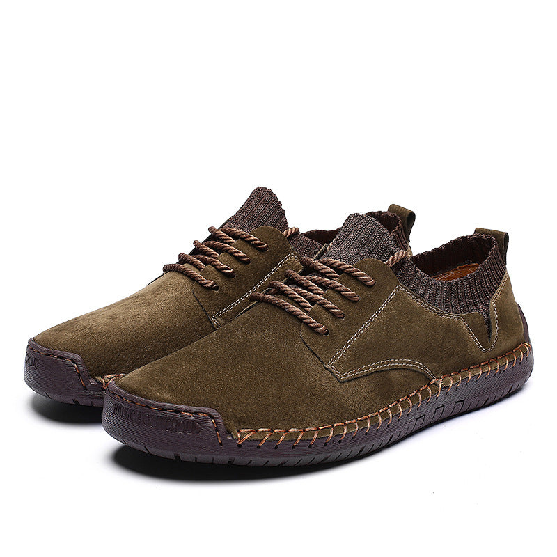 Hudson Men's Handmade Suede Sneakers with Rope Laces – Casual Footwear
