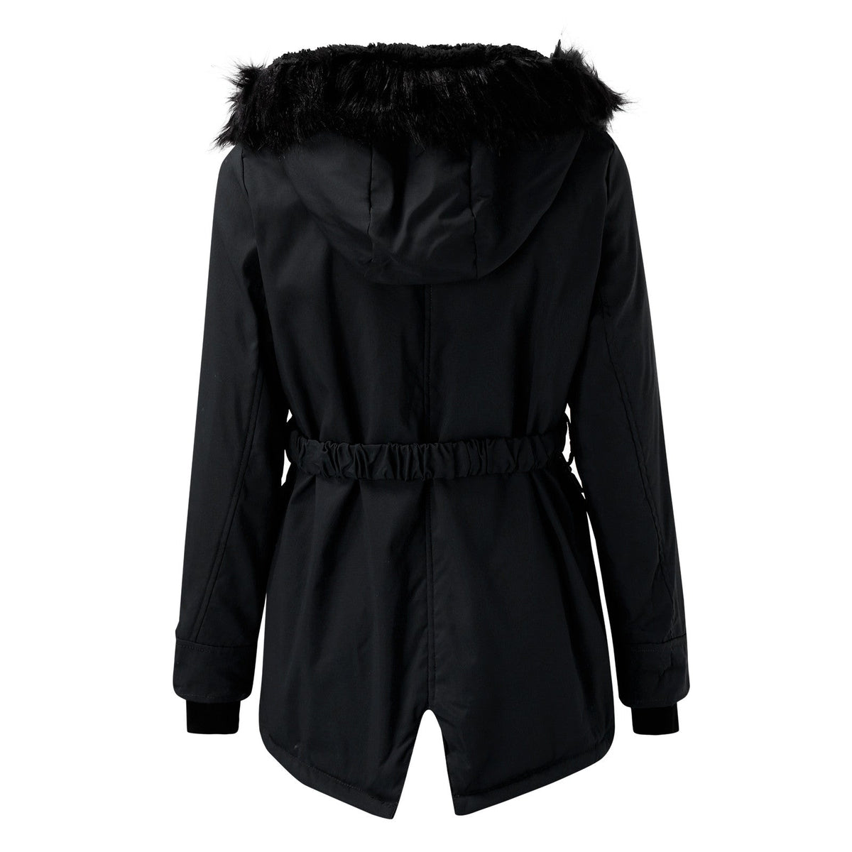 Emely Women's Hooded Winter Coat with Faux Fur Trim