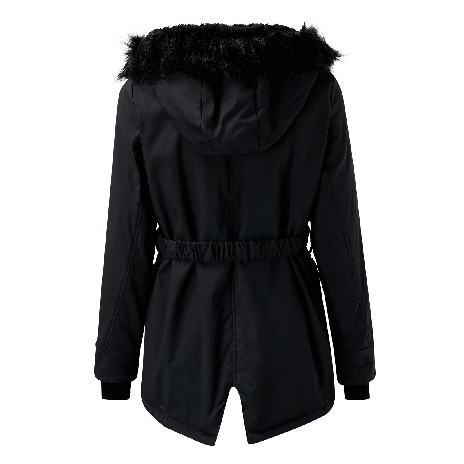 Emely Women's Hooded Winter Coat with Faux Fur Trim