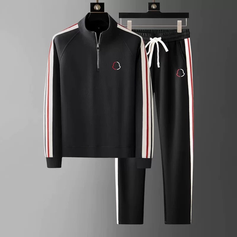 Alessio Lycra Quarter-Zip Tracksuit Set – Modern Athletic Comfort