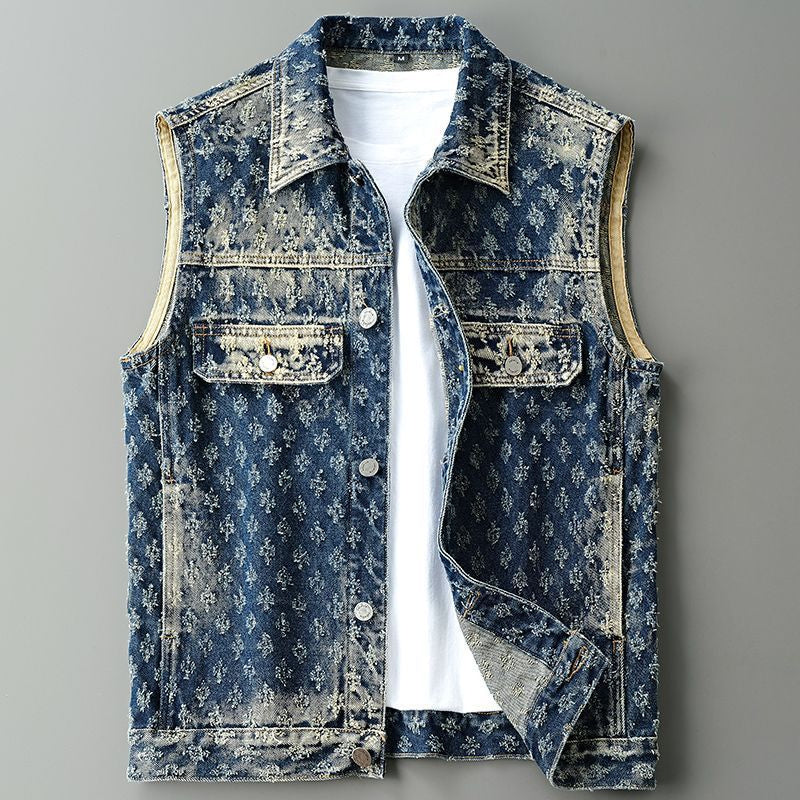 Cyrus Men's Durable Knit Utility Vest with Button Closure