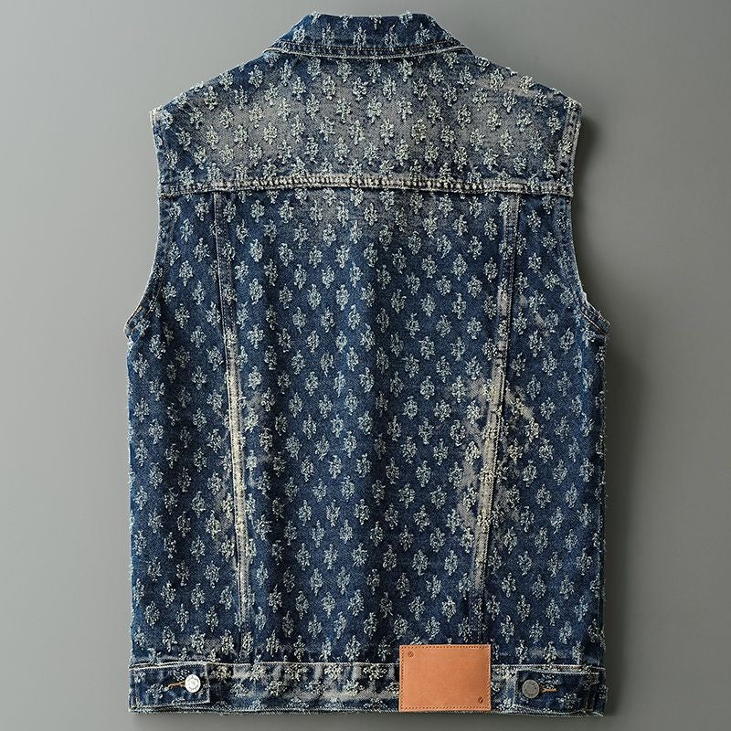 Cyrus Men's Durable Knit Utility Vest with Button Closure