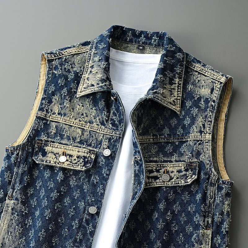 Cyrus Men's Durable Knit Utility Vest with Button Closure