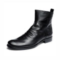Eli Handmade Leather Ankle Boots – Zip-Up Design with Sleek Pointed Toe