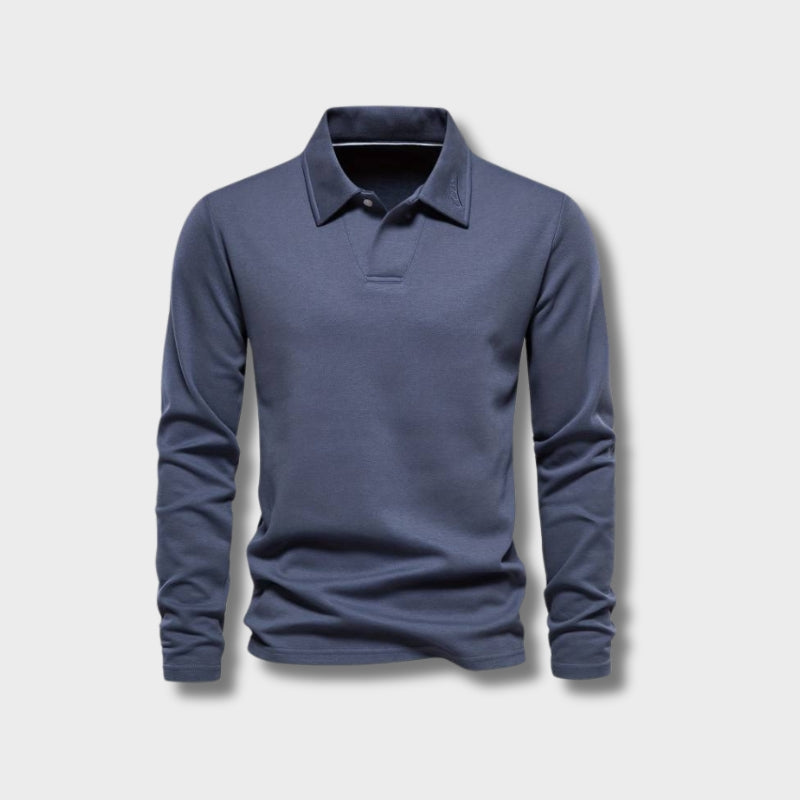 Benedict Soft Touch Long Sleeve Polo Shirt – Modern Fit Everyday Comfort Top