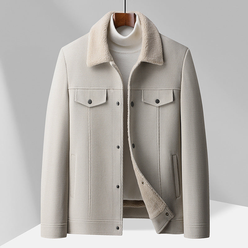 Carrington Men's Textured Wool Blend Jacket with Insulated Lining