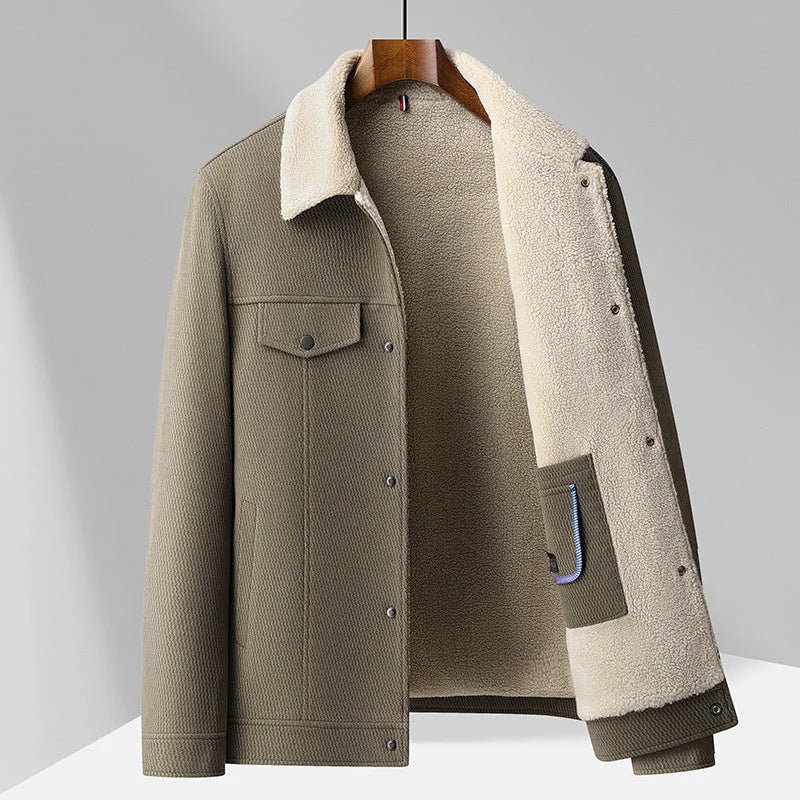 Carrington Men's Textured Wool Blend Jacket with Insulated Lining