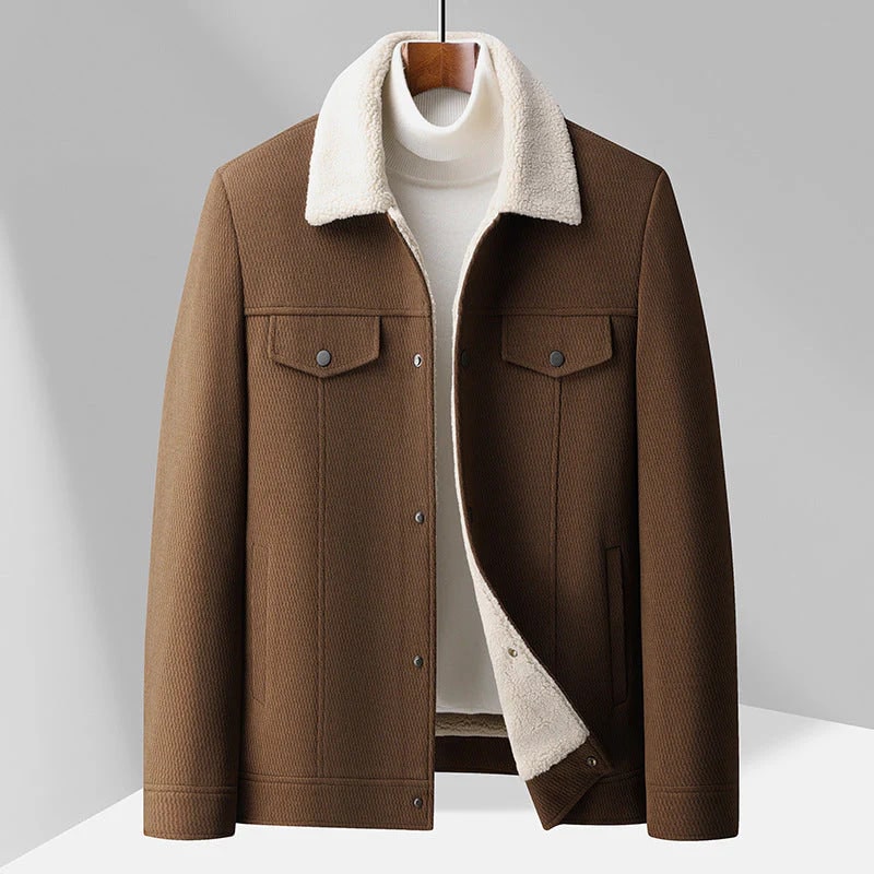 Carrington Men's Textured Wool Blend Jacket with Insulated Lining