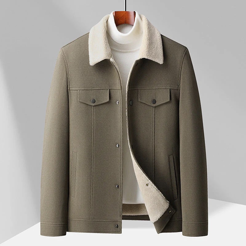 Carrington Men's Textured Wool Blend Jacket with Insulated Lining