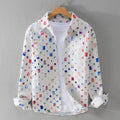 Ezra Mosaic Collared Shirt – Lightweight Abstract Shirt for Effortless Summer Travel Style