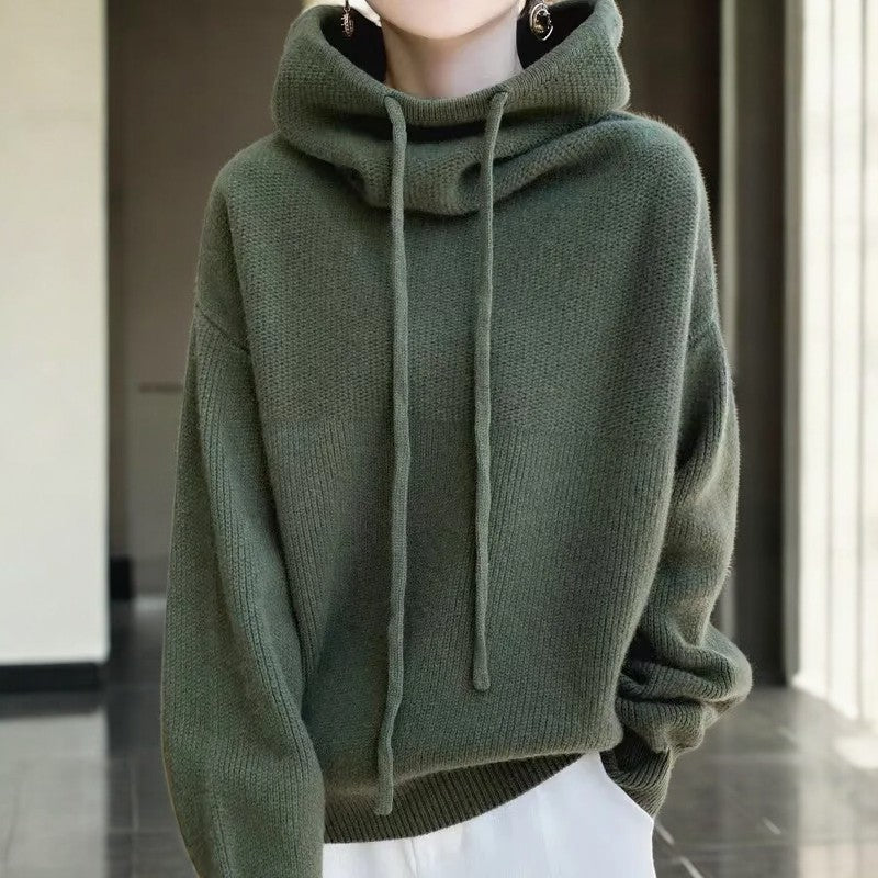 Indie Women's Lightweight Wool Hoodie Sweater
