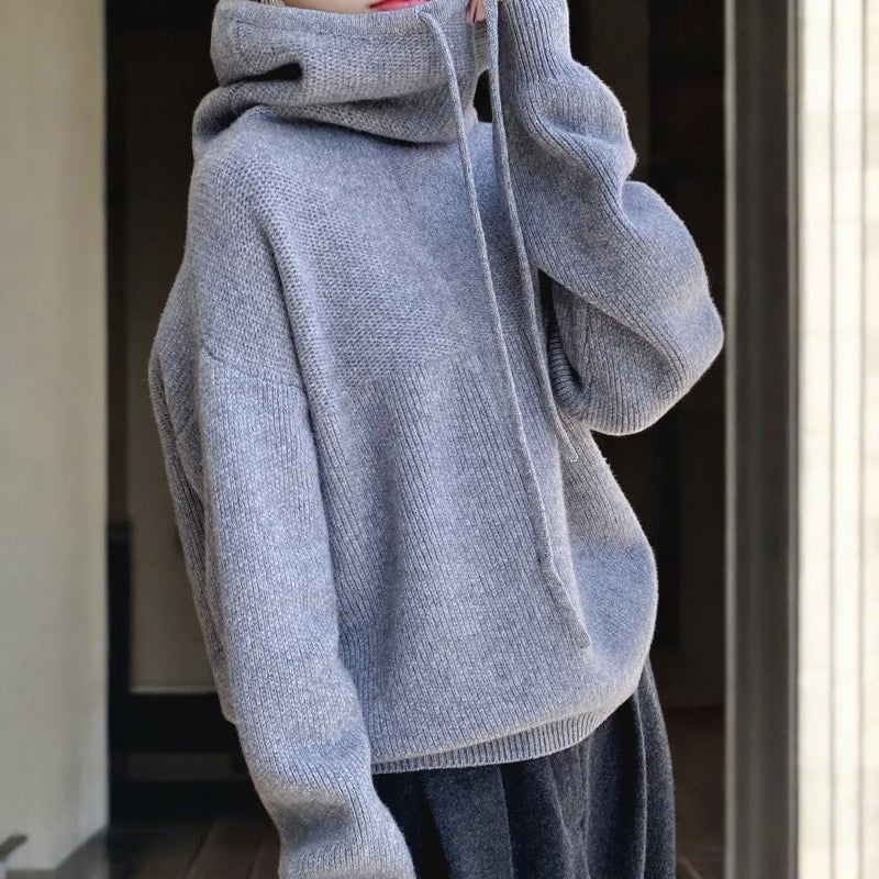 Indie Women's Lightweight Wool Hoodie Sweater