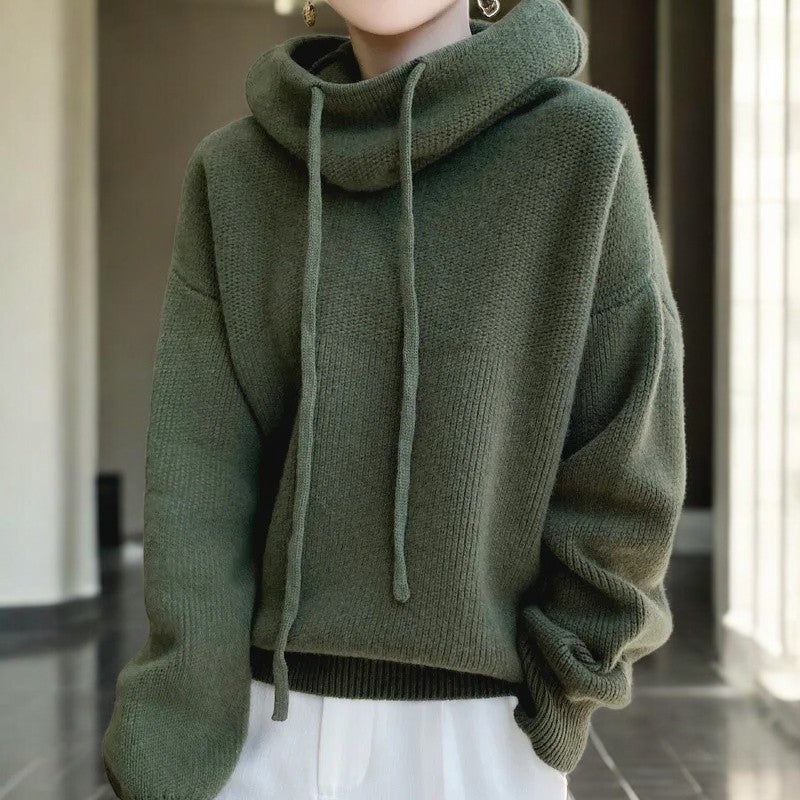 Indie Women's Lightweight Wool Hoodie Sweater