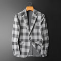Ellis Men's Plaid Blazer – Tailored Fit Cotton Blend Sports Jacket