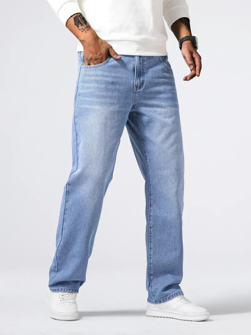 Bennett Stretch Denim Jeans – Relaxed Straight Fit Pants