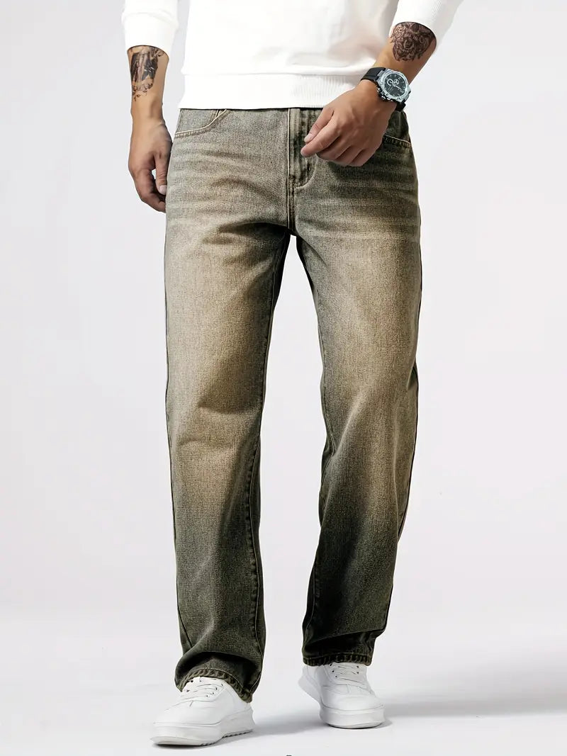 Bennett Stretch Denim Jeans – Relaxed Straight Fit Pants