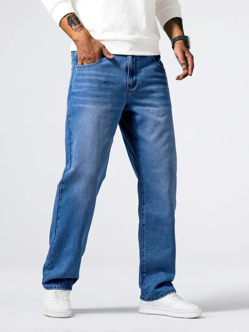 Bennett Stretch Denim Jeans – Relaxed Straight Fit Pants