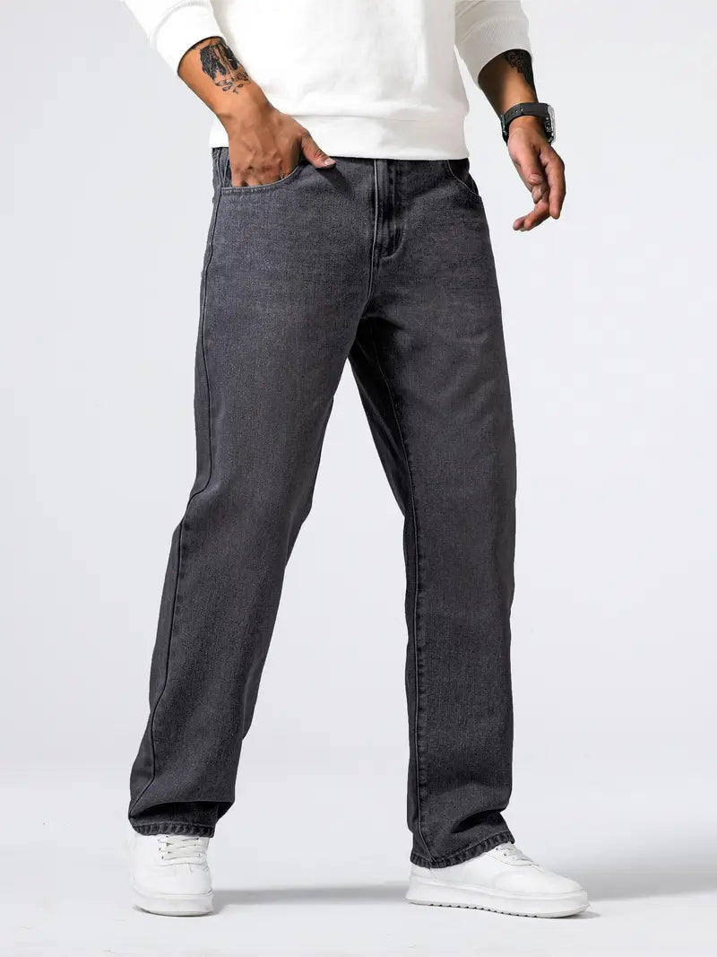 Bennett Stretch Denim Jeans – Relaxed Straight Fit Pants