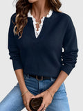 Adriana Elegant Lace Long Sleeve Women's Blouse