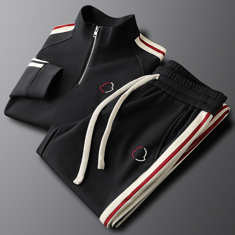 Alessio Lycra Quarter-Zip Tracksuit Set – Modern Athletic Comfort